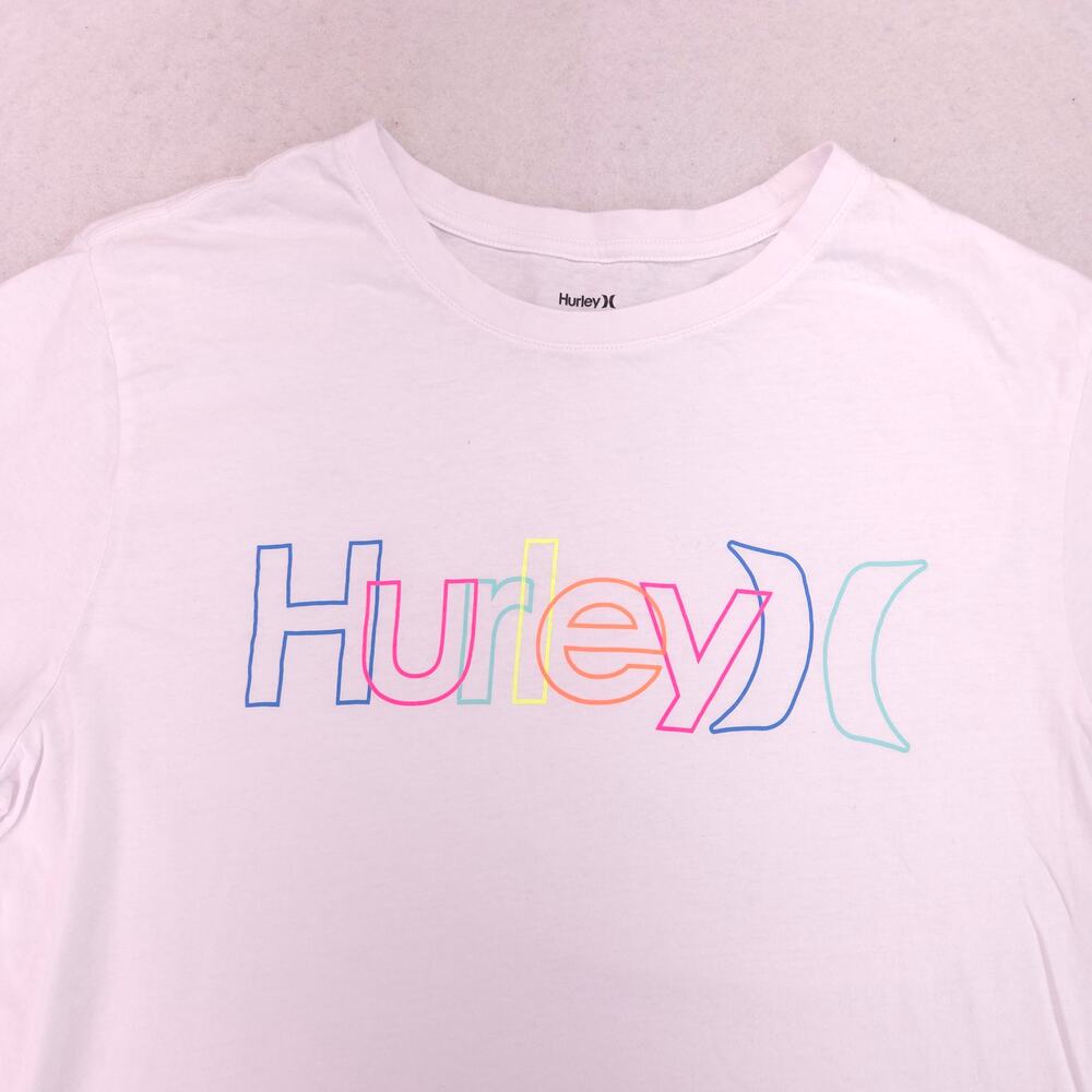 Hurley Casual Crew Neck Graphic T-Shirt Mens Size Extra Large XL White
